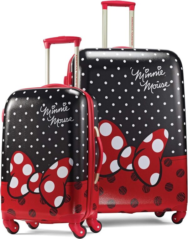 American Tourister Disney Hardside Luggage with Spinner Wheels, Minnie Mouse Red Bow, 2-Piece Set (21/28)