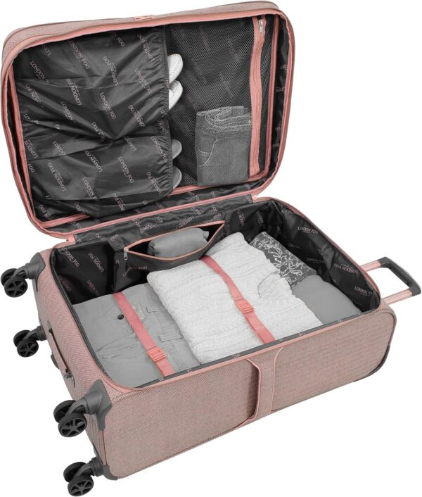 London Fog Newcastle Set of 4 Piece, Rose Charcoal - Image 5