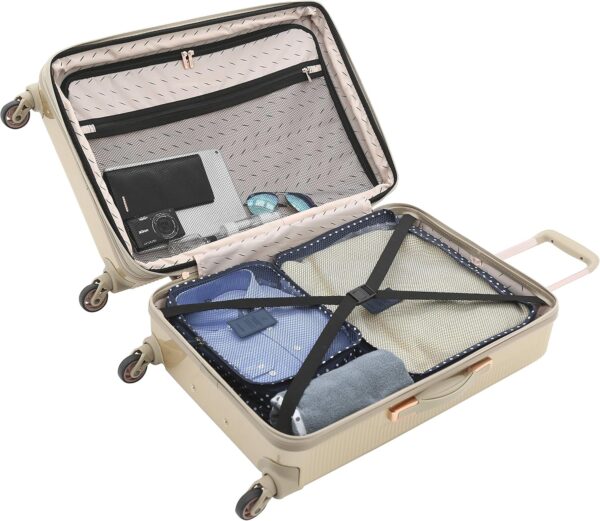kensie Women's Dawn Hardside Spinner Luggage, Pale Gold, 3-Piece Set (20/24/28) - Image 2