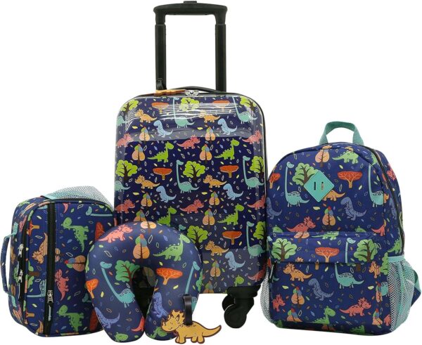 Travelers Club 5 Piece Kids' Luggage Set, Dino