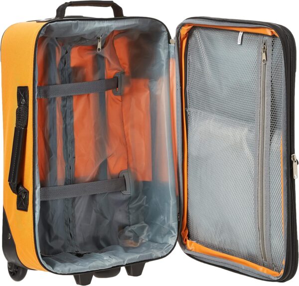 Rockland Fashion Softside Upright Luggage Set,Expandable, Orange, 2-Piece (14/19) - Image 7